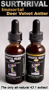 elk antler velvet, deer antler velvet, deer antler extract, elk antler extract, surthrival immortal velvet gold 